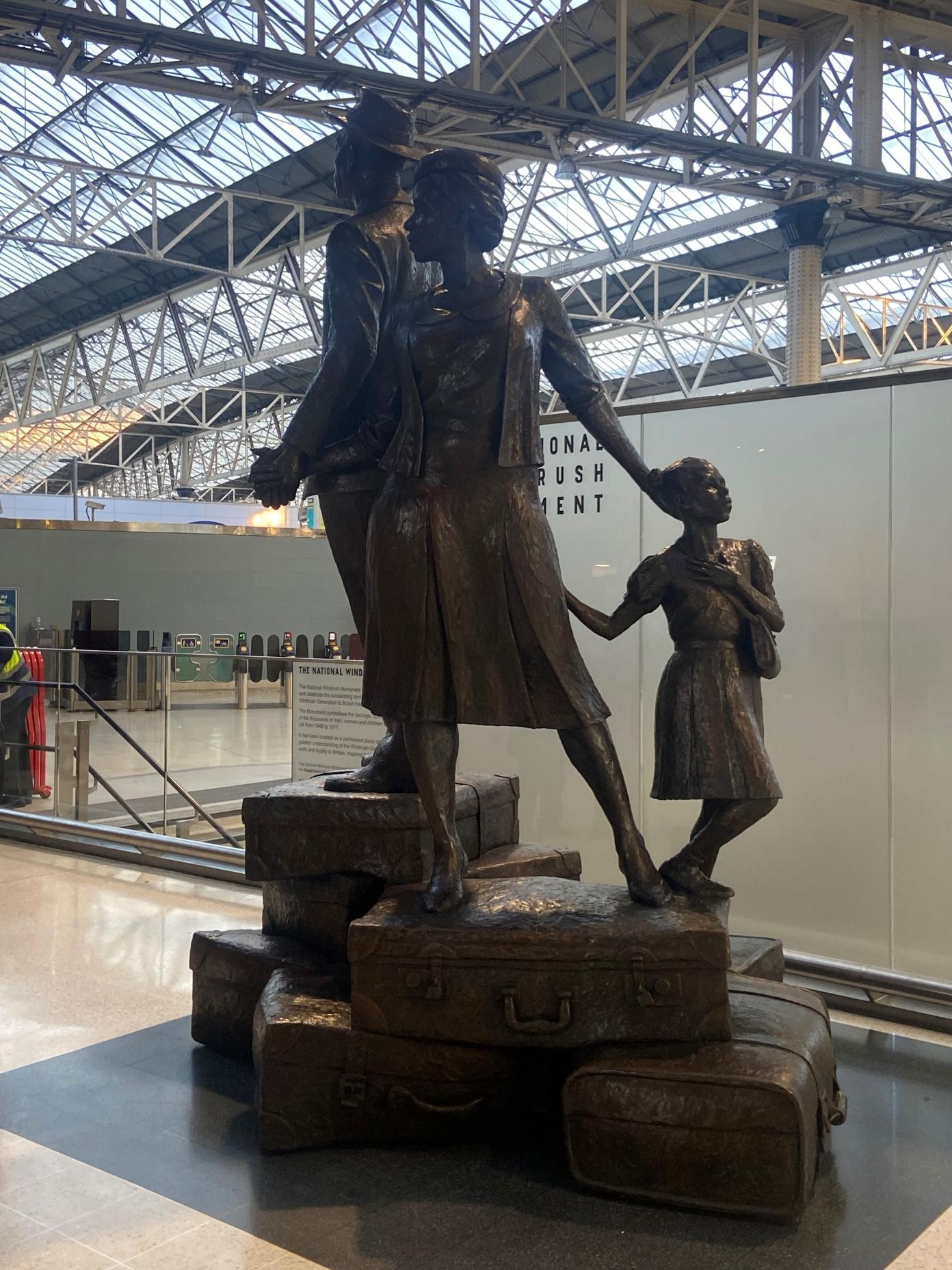 Windrush Monument unveiled in Waterloo Station